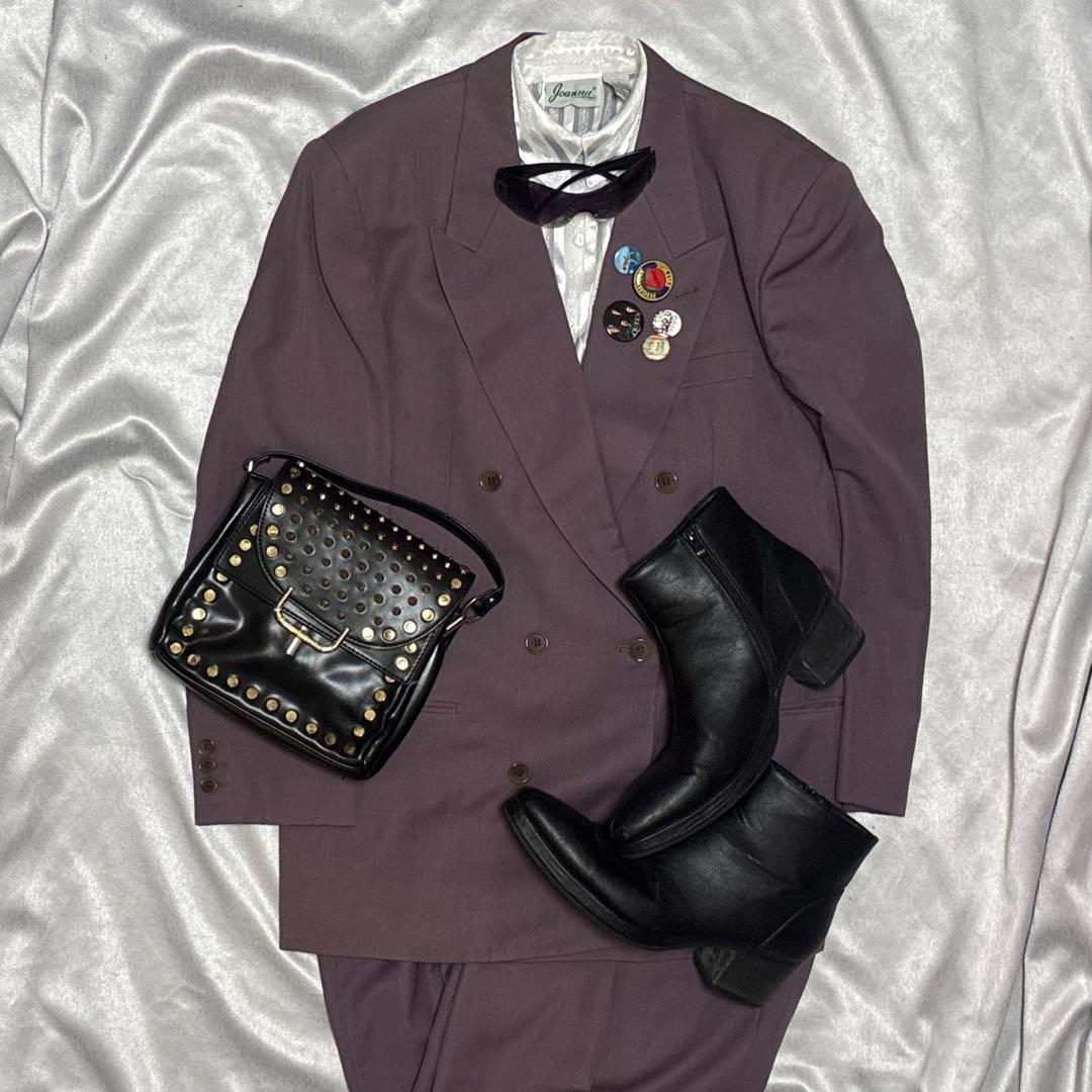 [90s]sexpistles ダブルスーツ 3ピース ベスト付き　淡い紫色 L