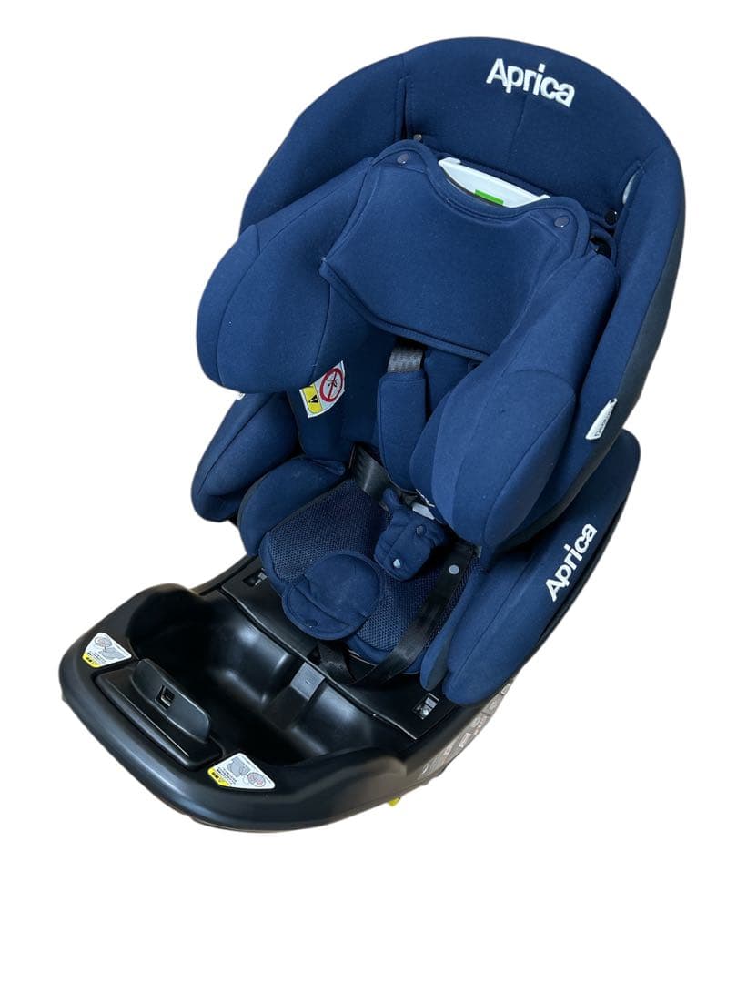 【良品】Apricaチャイルドシート ディアターンプラス　ISOFIX ネイビー