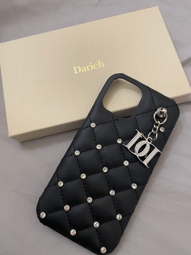 Darich ブラック キルティング iPhoneケース