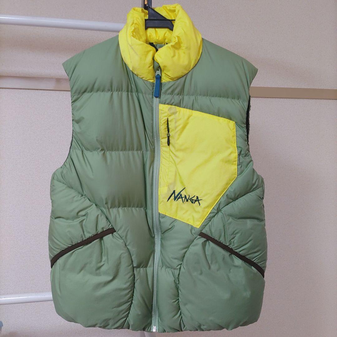 NANGA　マゼノリッジ　ベスト　サイズM　カーキ／イエロー