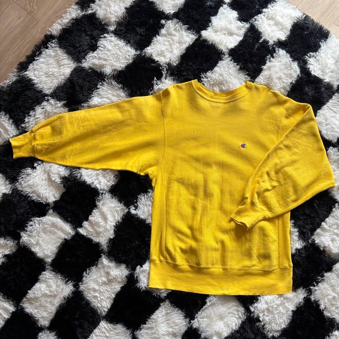 Champion Reverse Weave トレーナー XL イエロー