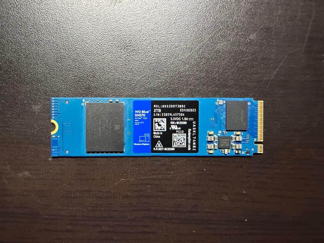 内蔵型SSD WD Blue SN570 2TB NVMe SSD M.2 2280