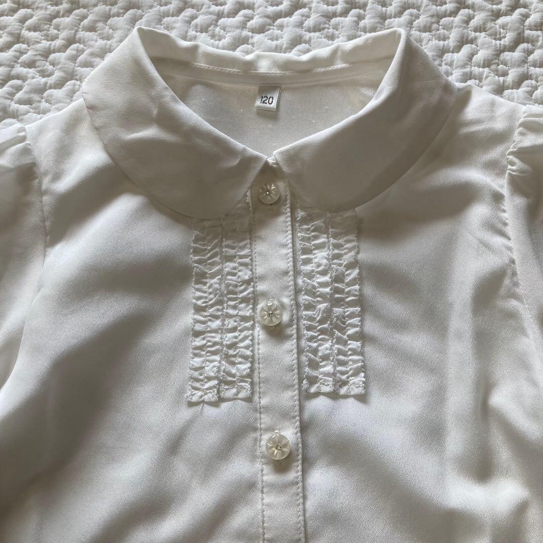 セレモニースーツ 水色 110 ブラウス 120 靴 18cm 入学式 セット