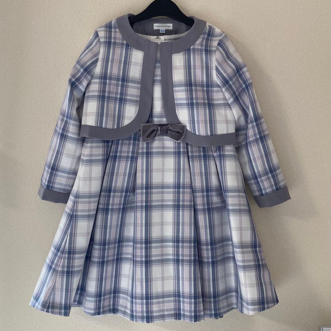 セレモニースーツ 水色 110 ブラウス 120 靴 18cm 入学式 セット