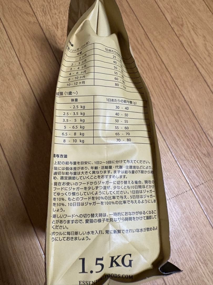 THE JAGUAR グレインフリーキャットフード 1.5kg 4個セット