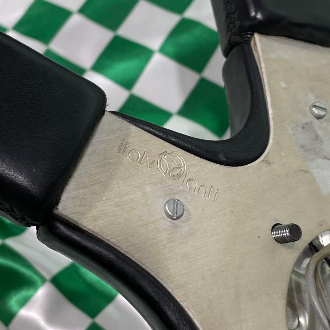 イタルボランテコルサスーパーレザー ステアリング 4スポーク 約35φ 美品