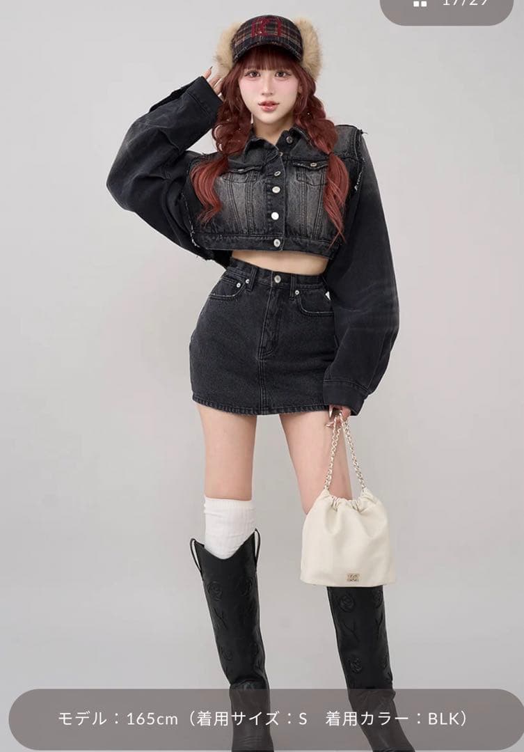 Darich バックカーブデニムミニスカート