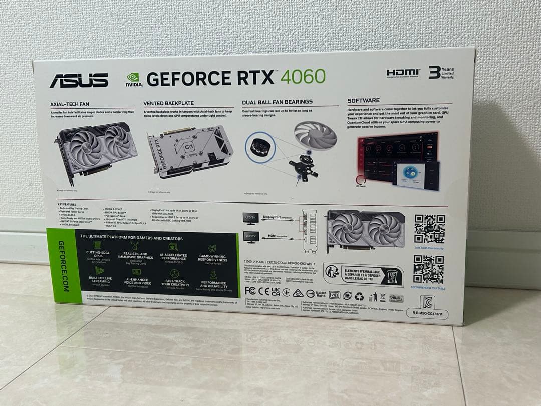 グラフィックボード・グラボ・ビデオカード ASUS GeForce RTX 4060 OC Edition 8GB