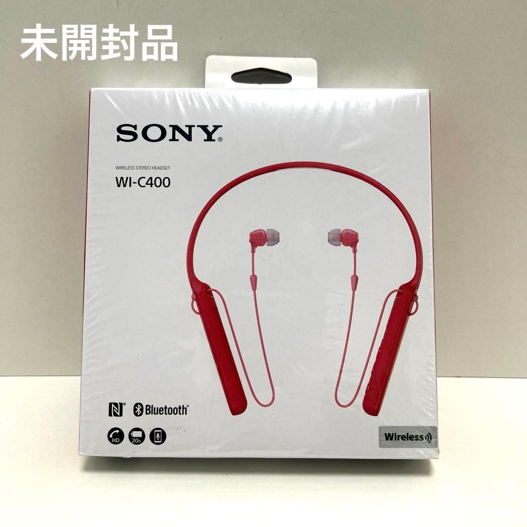SONY WI-C400 ワイヤレスヘッドホン レッド