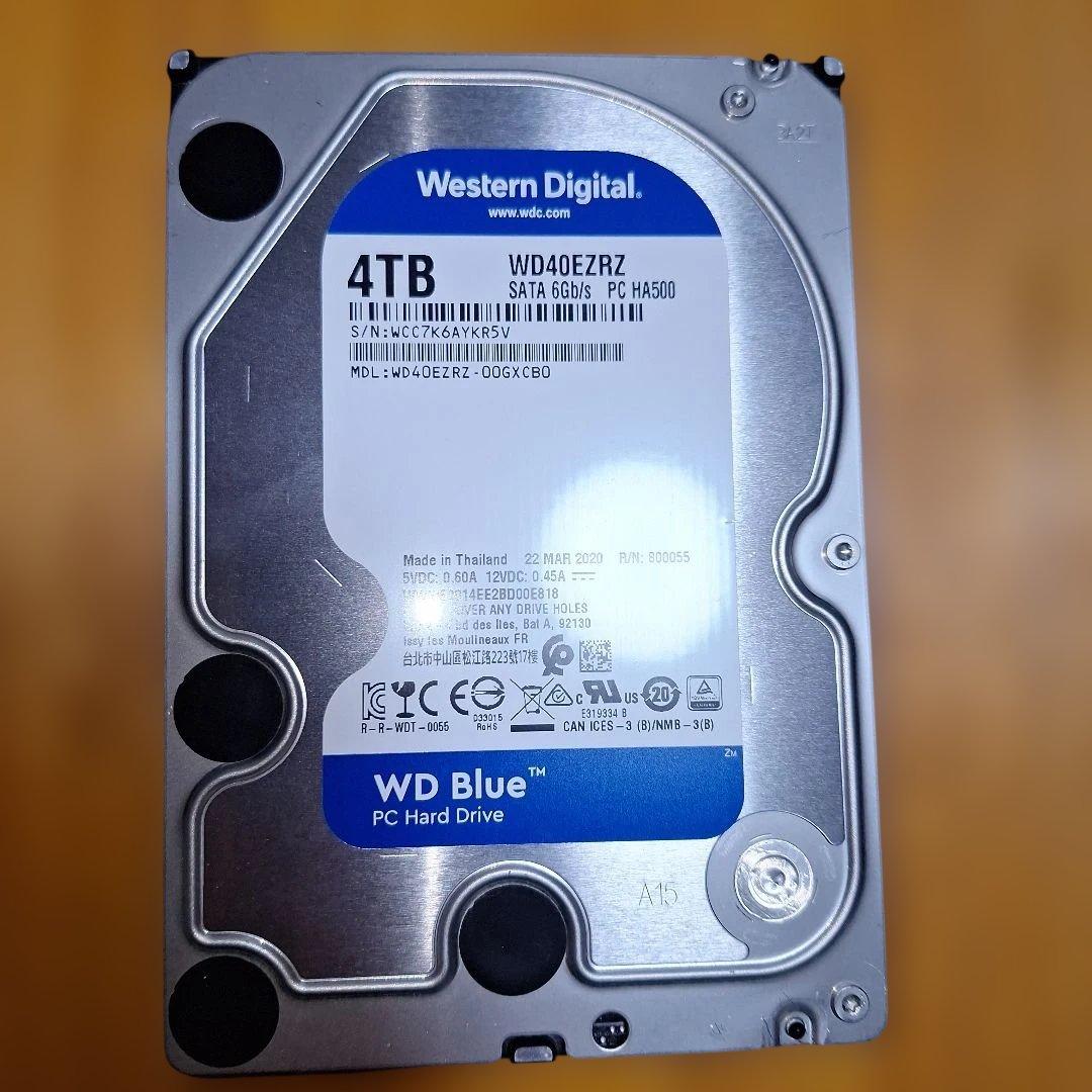 内蔵型ハードディスクドライブ WD Blue 4TB WD40EZRZ 5400 RPM