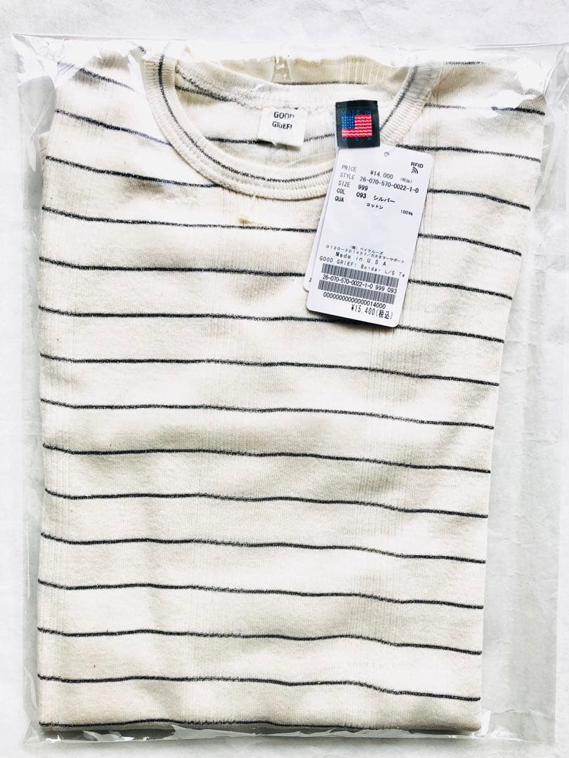 【GOOD GRIEF!】 Border Long Sleeve Tee