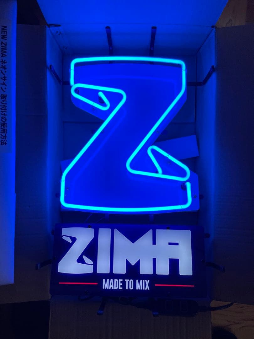 【非売品】希少 ZIMA ジーマ ネオンサイン ネオン管 新ロゴ 電飾 ガラス管