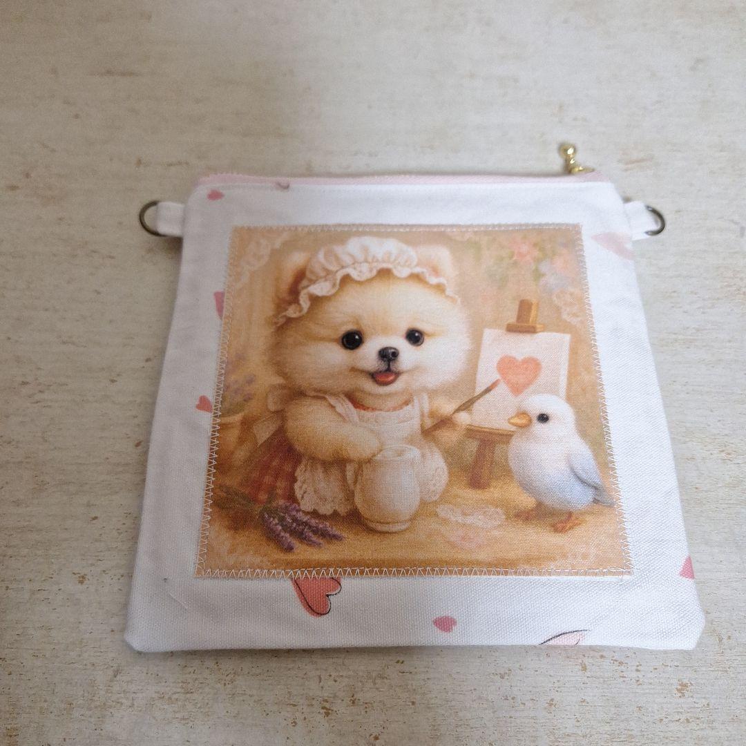 激レアうさぎパネル生地　ハンドメイド　まちなしバッグ　布バスケット　ポーチ