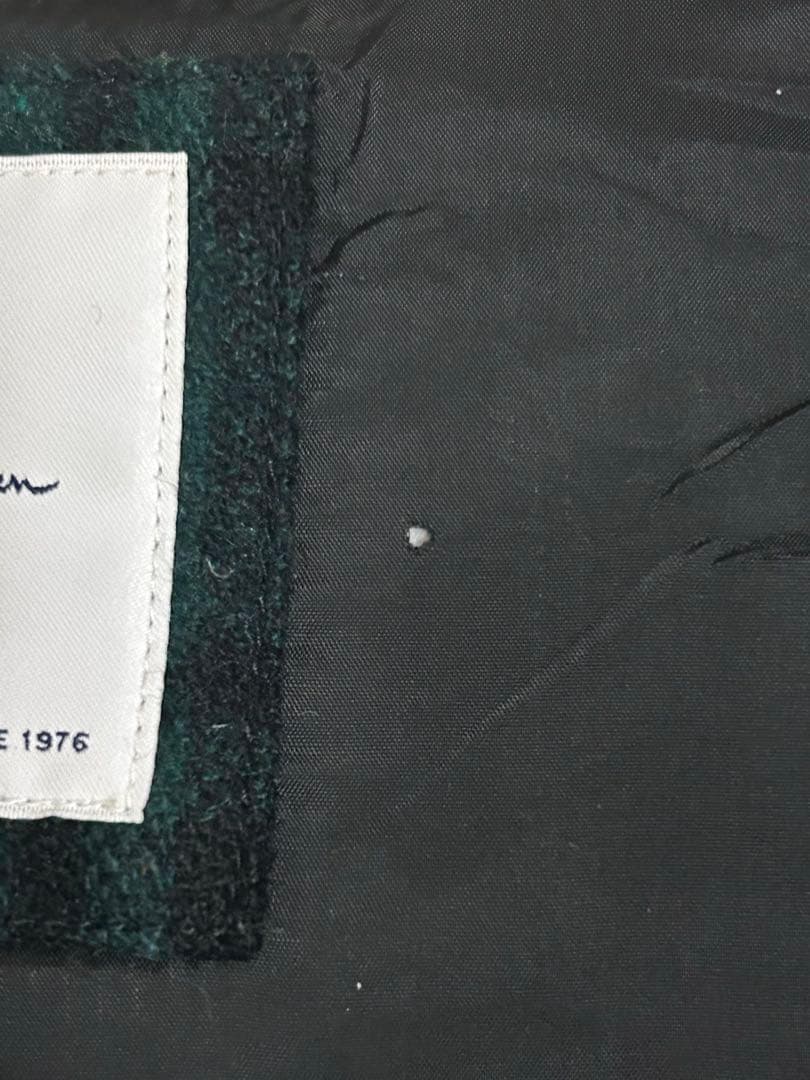 Ron Herman ロンハーマン ボア レザー ダウンベスト グリーン