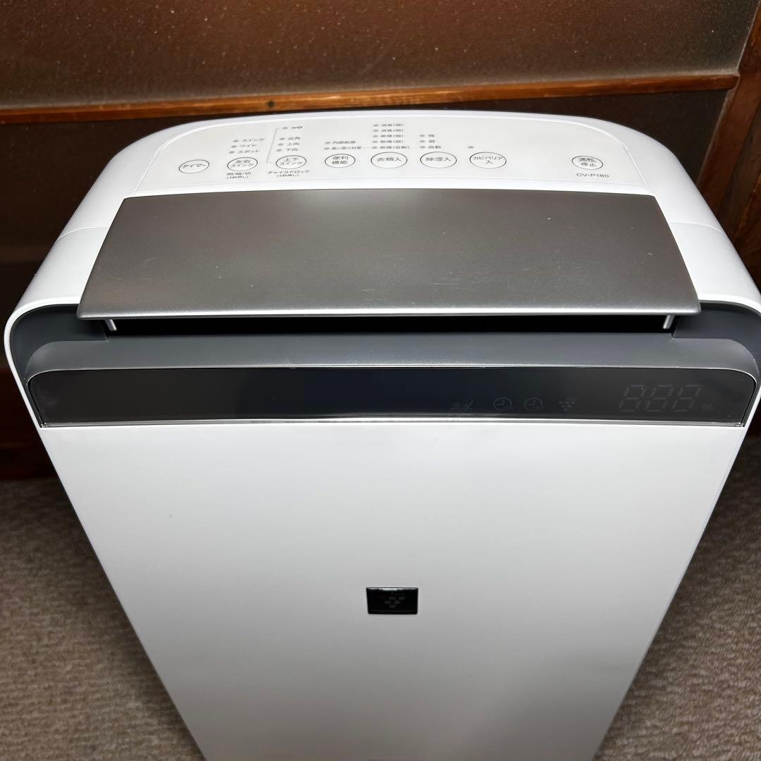 美品 シャープ コンプレッサー方式 除湿機 衣類乾燥 CV-P180-W