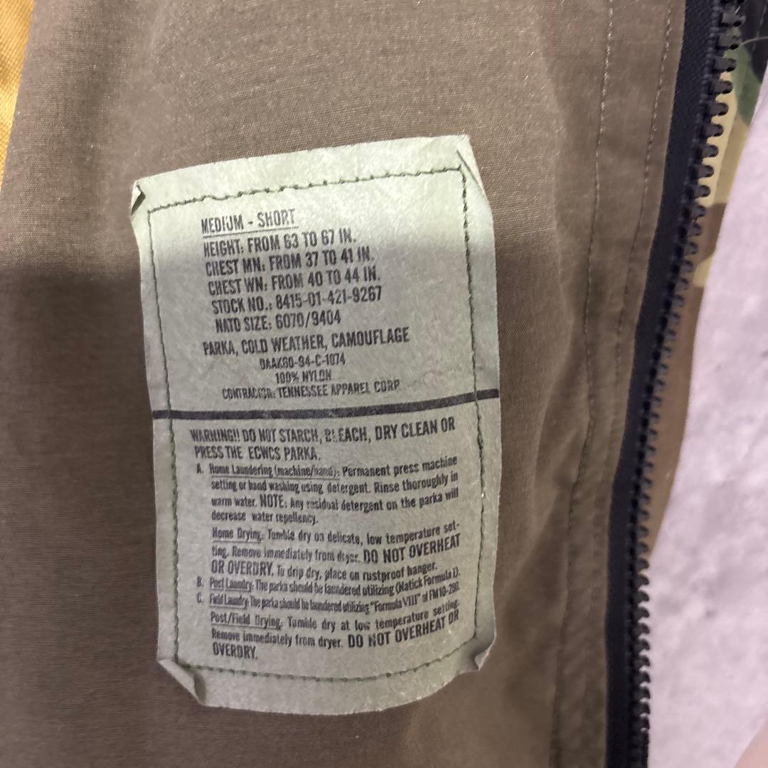 【希少！美品】米軍実物ECWCS GEN1 ゴアテックスパーカー M/SHORT