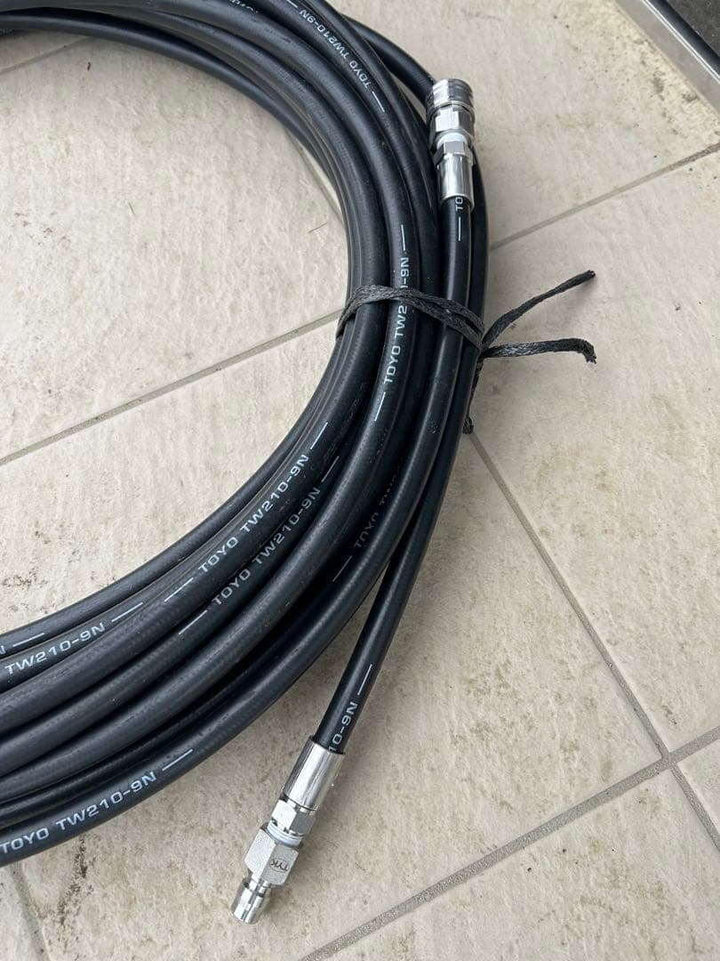 高圧洗浄用ホース 3分　スリムタイプ　ステンレスカプラ付　30m