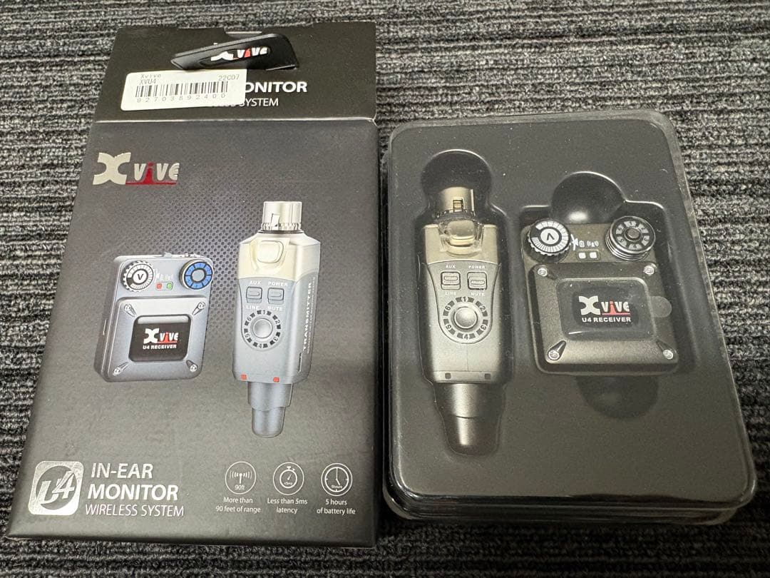 Xvive U4 ワイヤレスインイヤーモニター 専用ハードケース付き