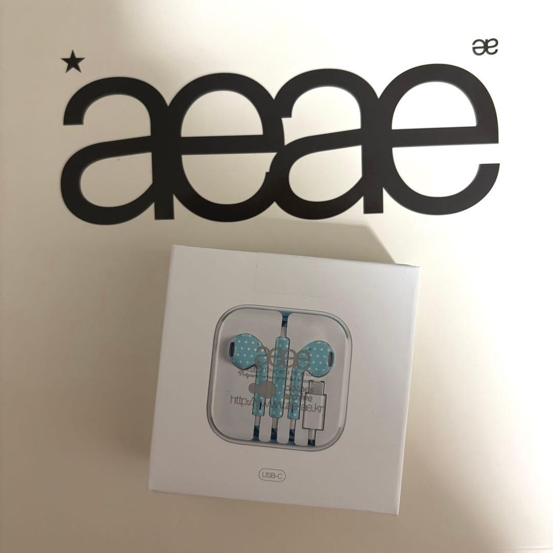 aeae イヤホン ドット柄　韓国限定