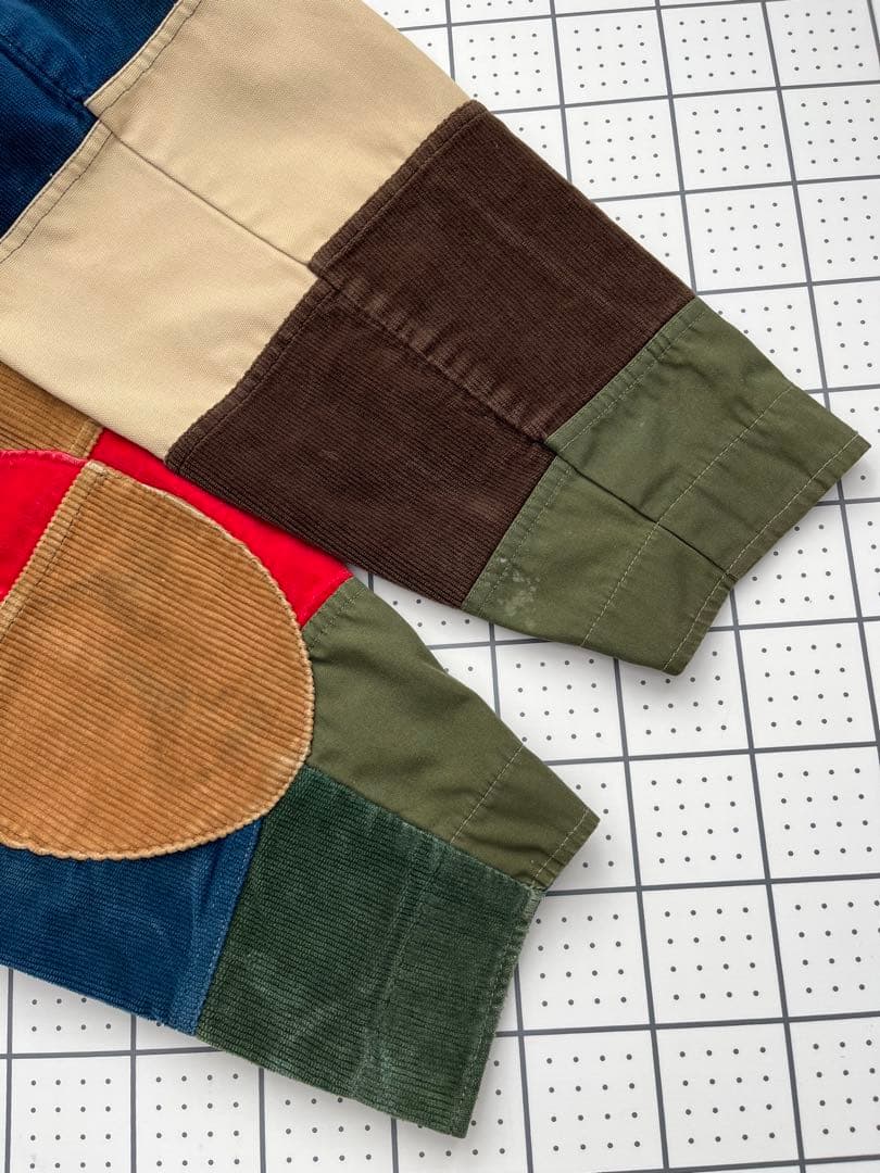 60s70s レインボーレイクジャケット ビンテージ ハンティング パッチワーク