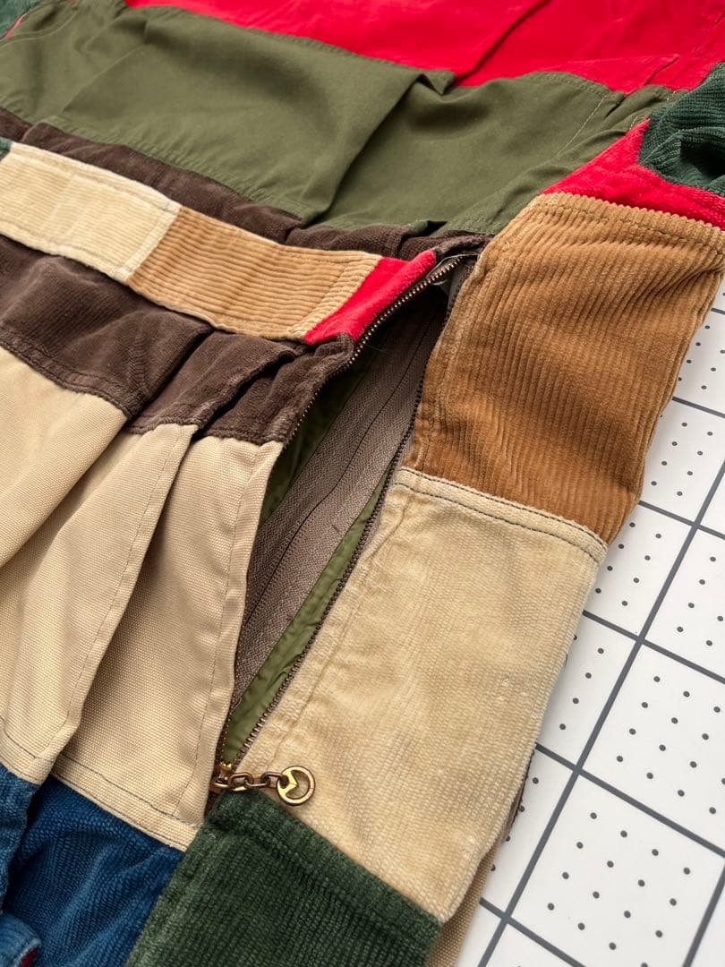 60s70s レインボーレイクジャケット ビンテージ ハンティング パッチワーク