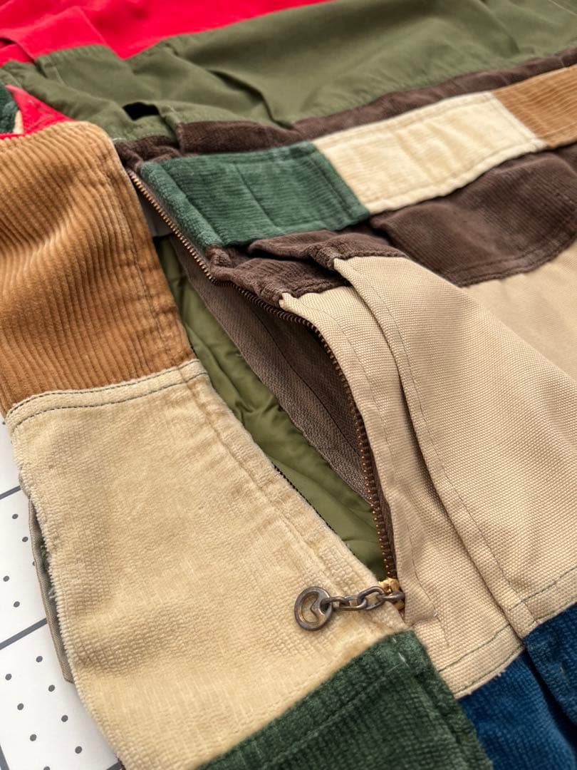 60s70s レインボーレイクジャケット ビンテージ ハンティング パッチワーク