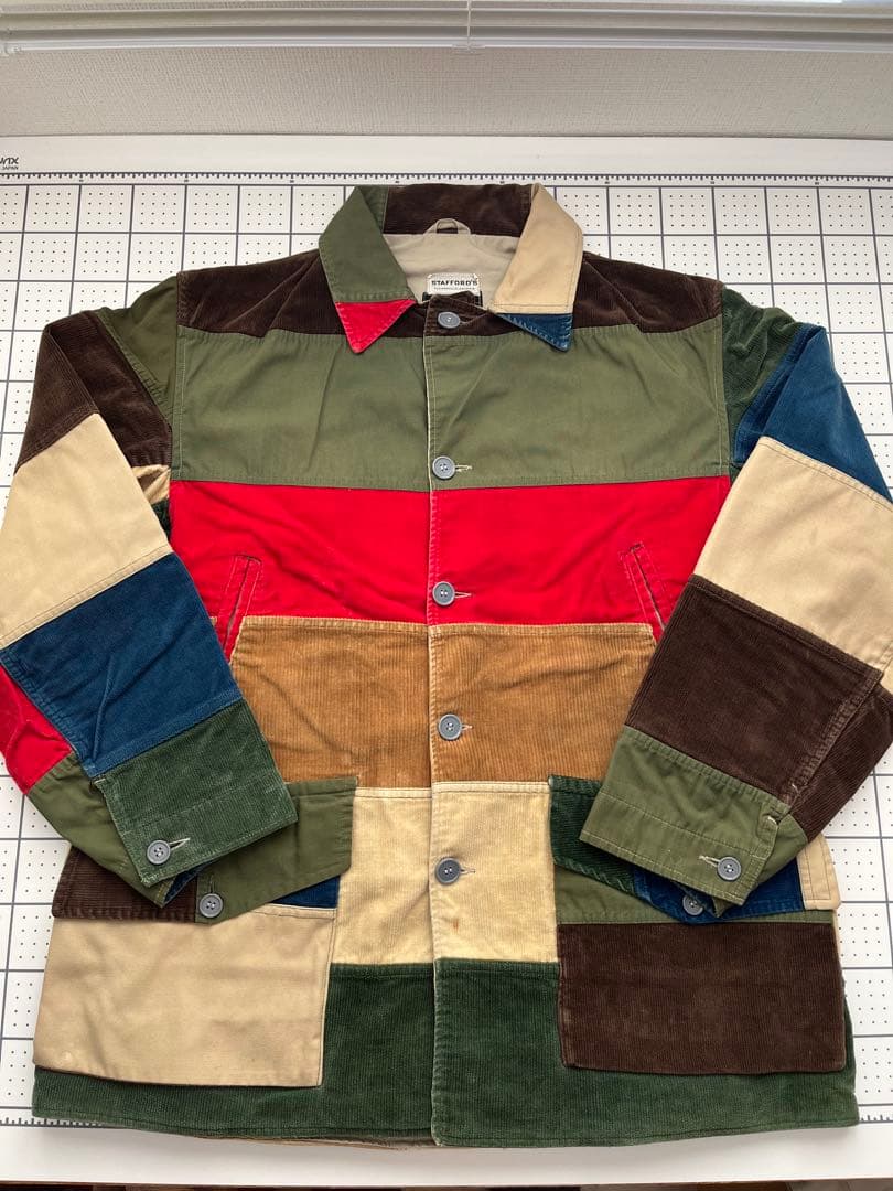 60s70s レインボーレイクジャケット ビンテージ ハンティング パッチワーク