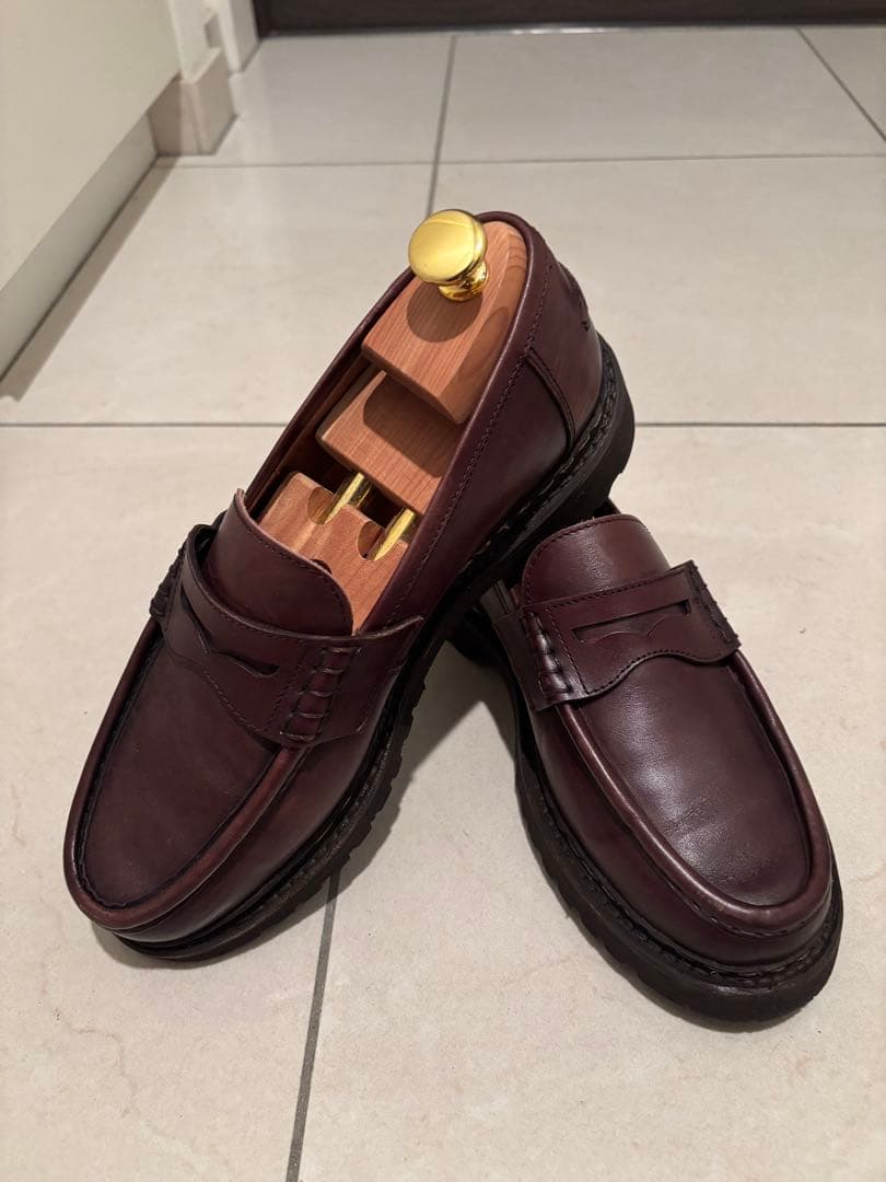 ダークブラウン レザー ローファー