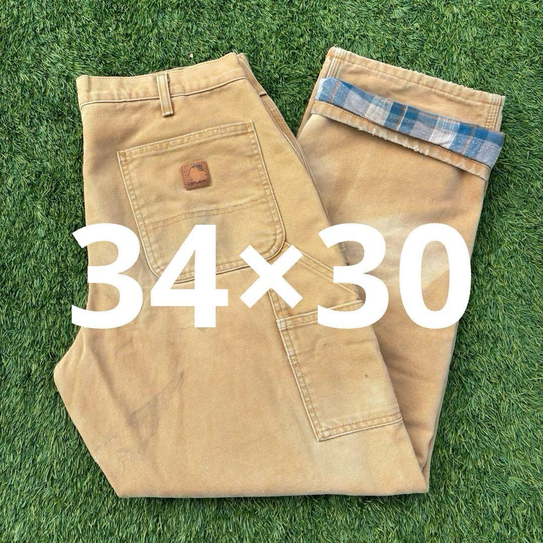 神サイズ 34×30 裏地付 カーハート ペインター パンツ B111 BRN