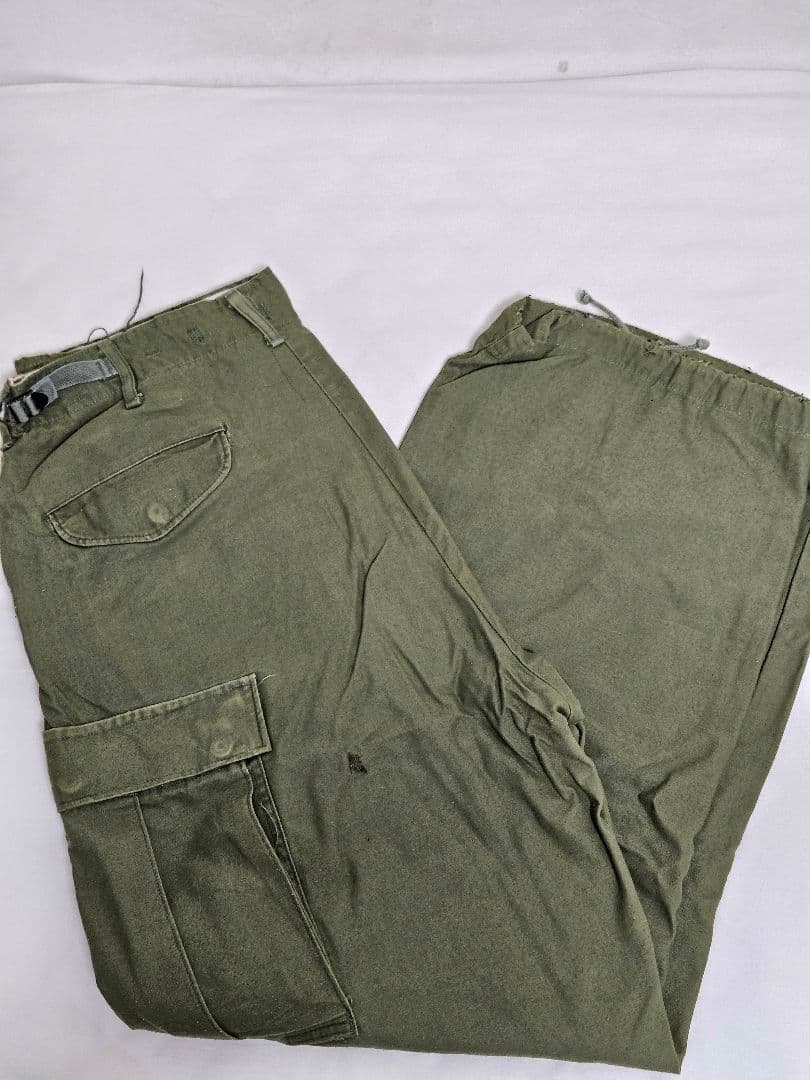 し*】様 【美品・激レア】1974年製 米軍実物 オリーブ m-65 カーゴパン