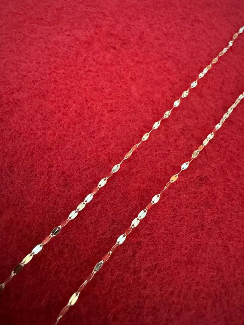 K18ゴールド オーバルリンクネックレス