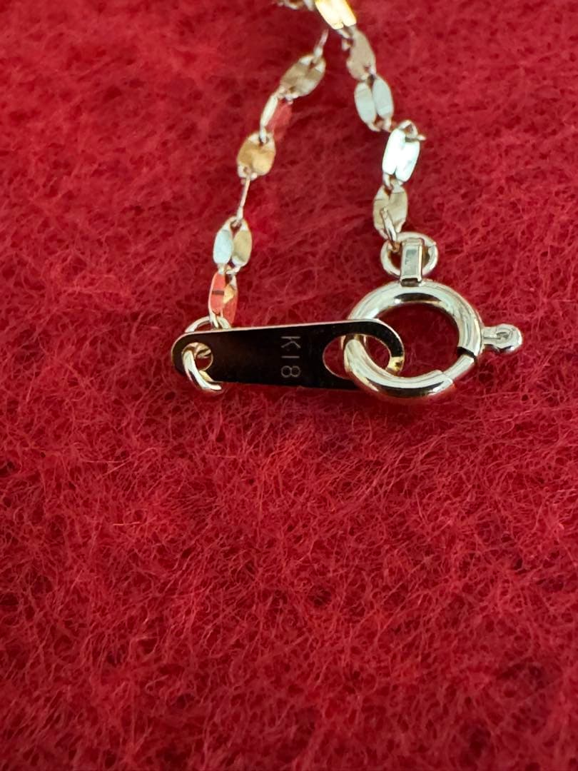 K18ゴールド オーバルリンクネックレス