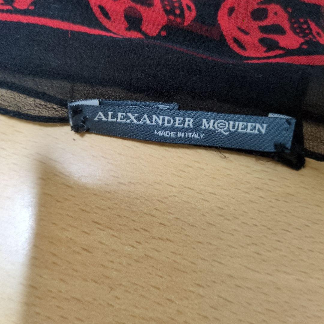 本人期 Alexander McQueen Red Skull Scarf