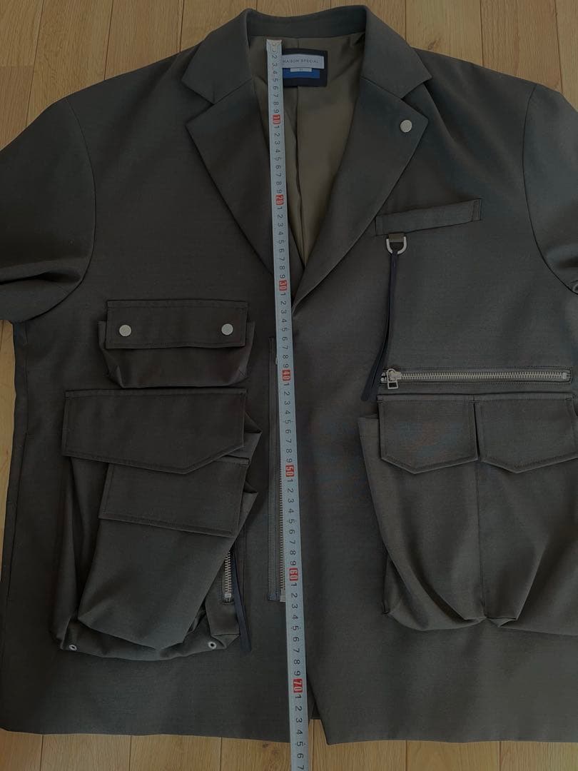 か*の様 プライムオーバーフロントジップミリタリーツイルテーラードジャケット
