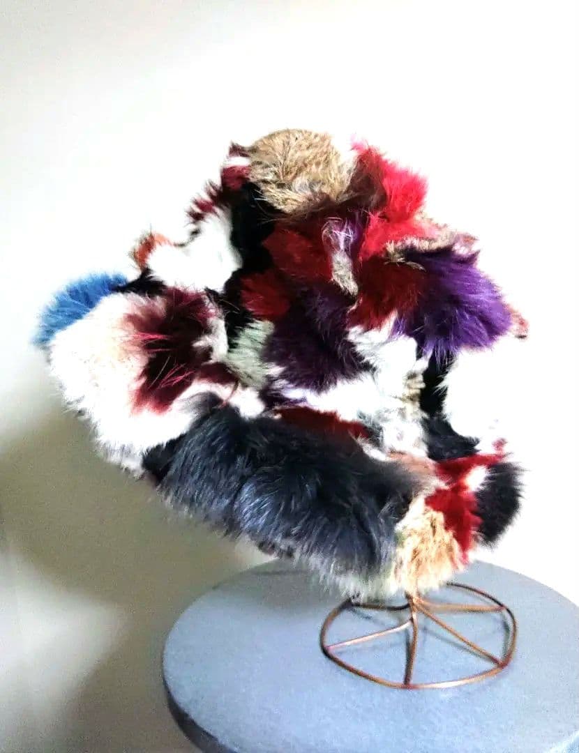 ★ファーハット★　●リアルファー●　♂クレイジーパターン♀