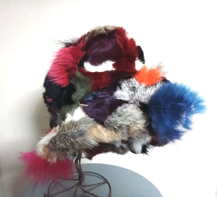 ★ファーハット★　●リアルファー●　♂クレイジーパターン♀