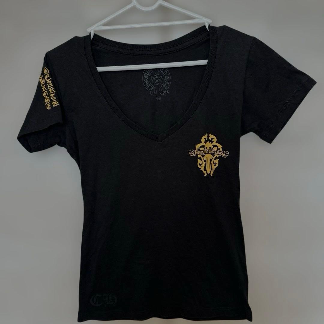 Chrome Hearts VネックTシャツ 黒　xs