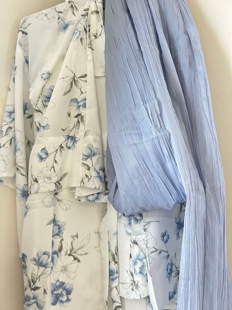 【トップス＆ワンピース＆帯の３点セット】２ＷＡＹ♪フラワーブーケセパレート浴衣