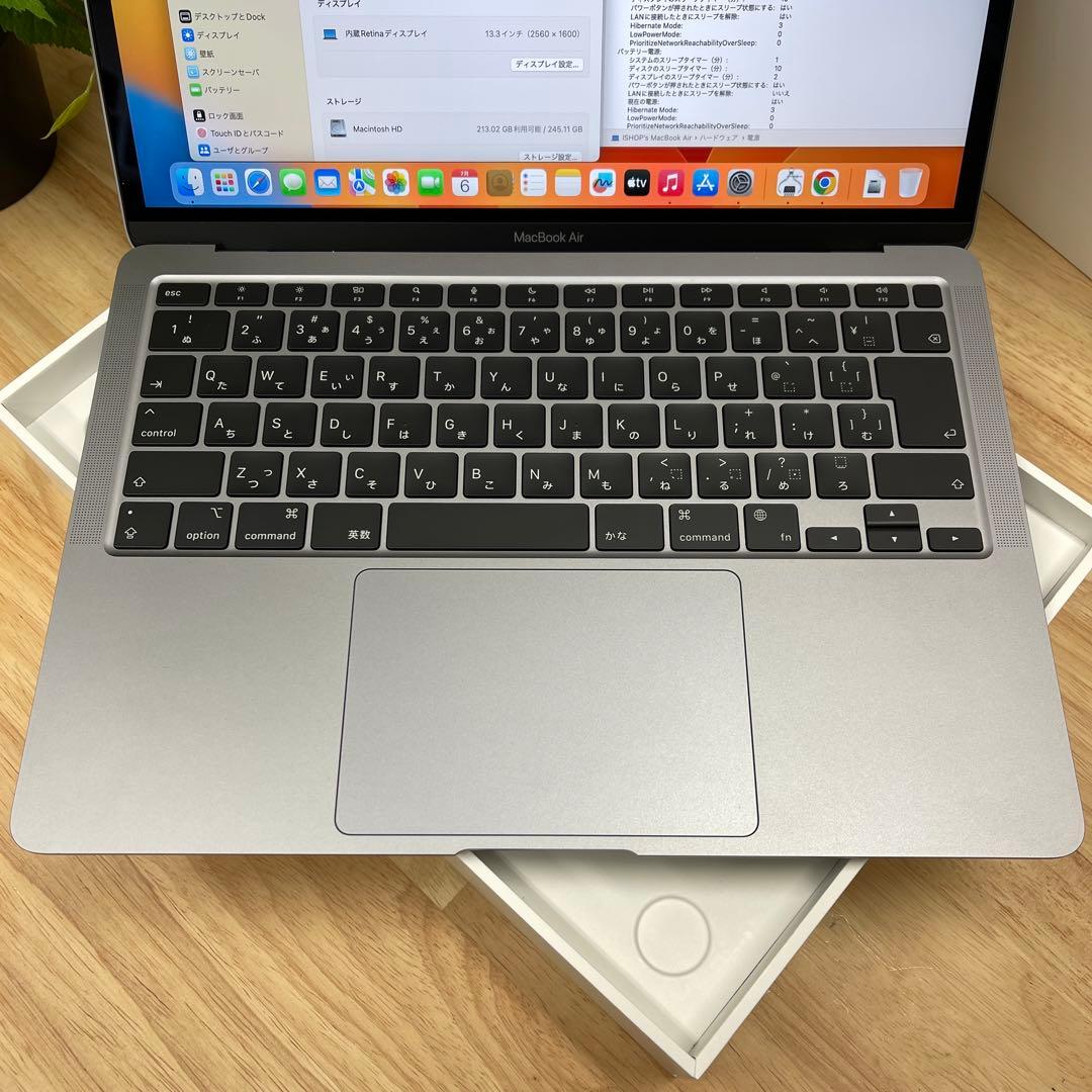 MacBook Air 13インチ M1チップ 256GBスペースグレー送料無料