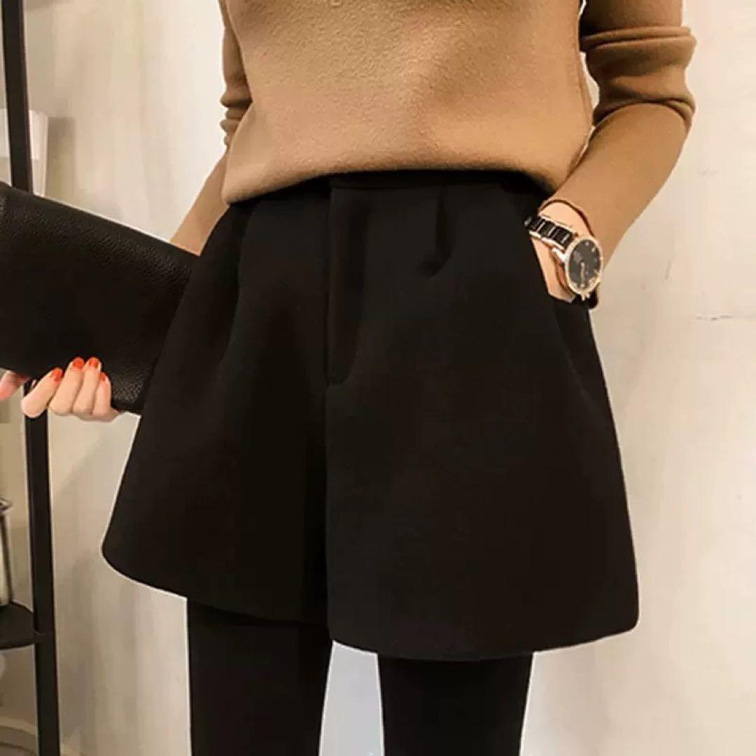 秋冬シンプルミニキュロット❤️デート女子会お出かけに最適