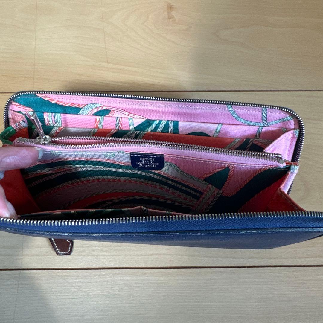 シルクイン　長財布　エルメス
