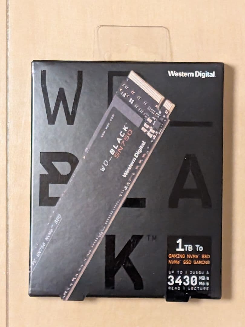 (BEE)WD_BLACK SN750 NVMeSSD　ヒートシンクなし