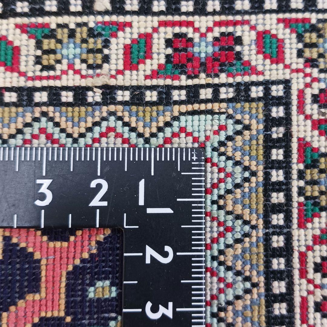 Y3076 ペルシャ絨毯 クム産 シルク100% 手織80万ノット