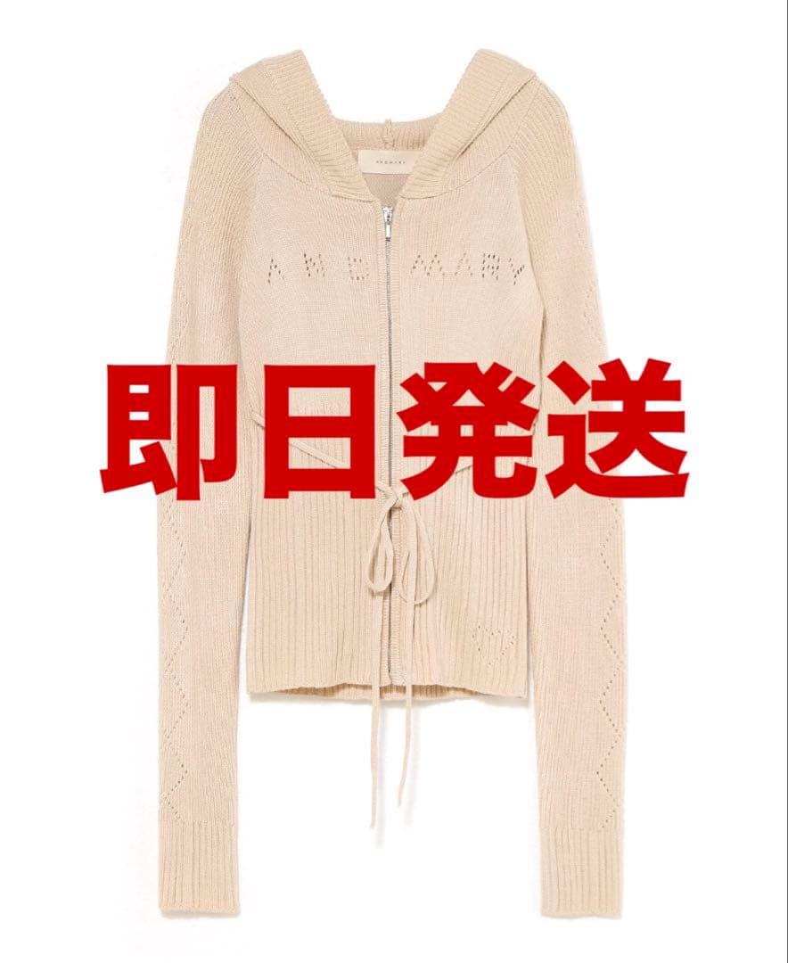 ANDMARY Angel crochet hood tops ベージュ