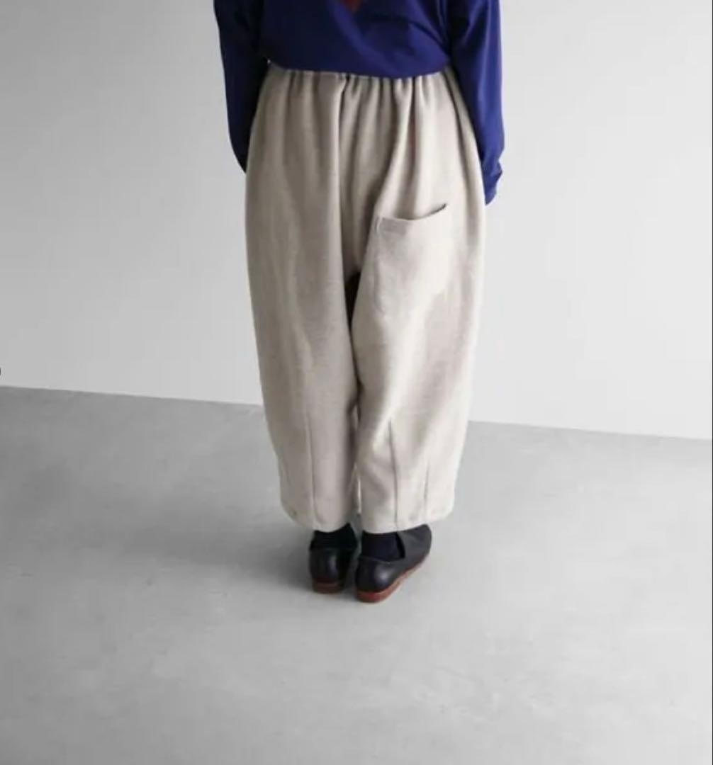 HUIS 尾州縮絨ウールフランネルバルーンパンツ グレージュ ユニセックス