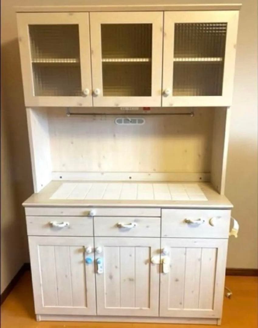 オシャレ食器棚　レンジボード　キッチンカウンター　北欧風