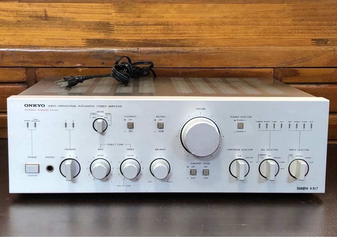 再値下しますONKYO プリメインアンプ インテグラA-817 美品　昭和の名機