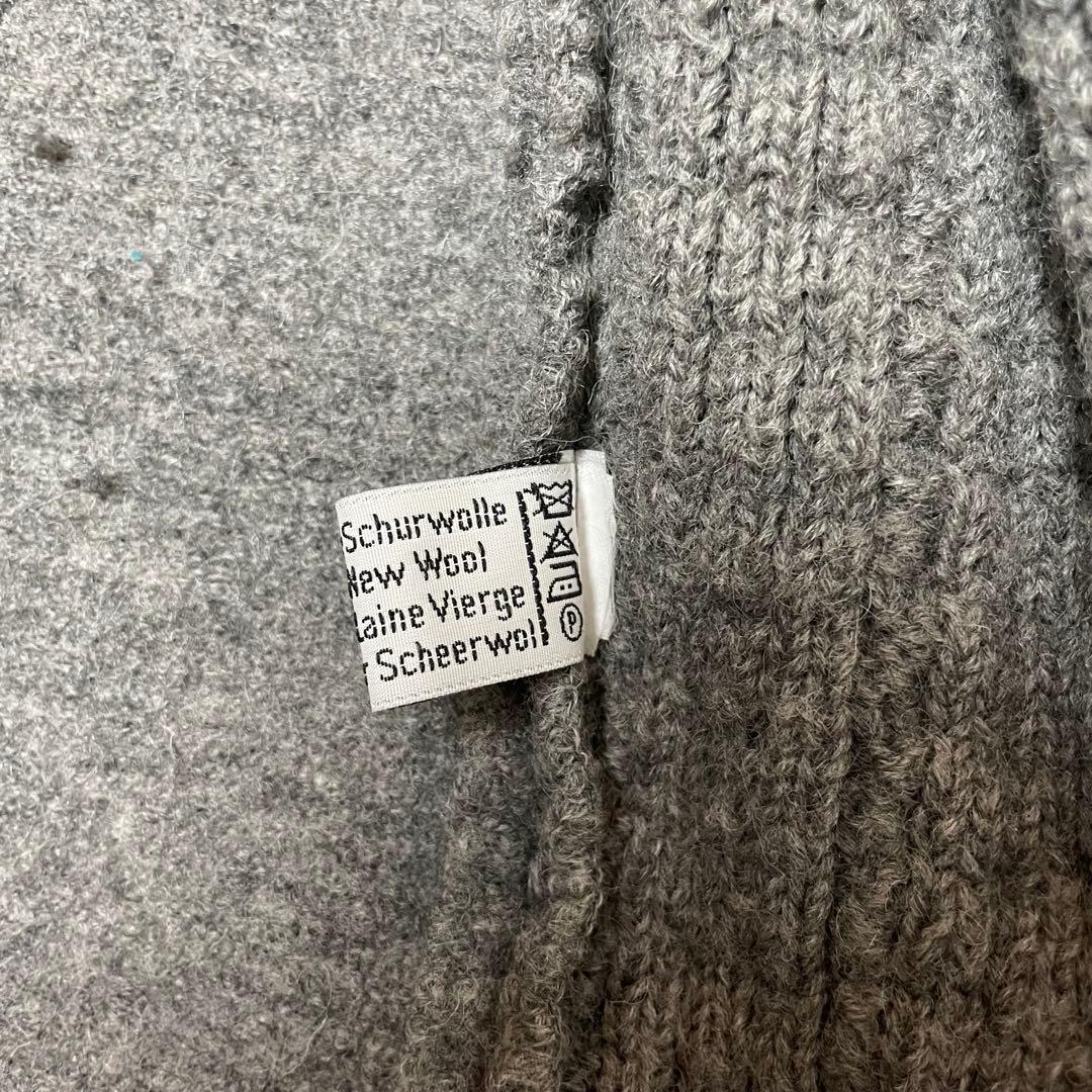 チロリアンジャケット ウールジャケット ユーロ古着 グレー ニットジャケット