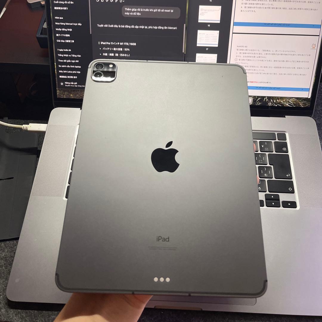 iPad Pro 11インチ M1 1TB/16GBWi-fi+Cellular