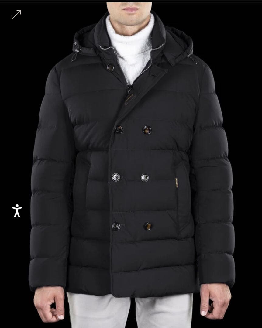 ★極美品‼️MOORER FLORIO-KN 48ブラック ダウンジャケット